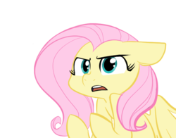 Size: 605x475 | Tagged: safe, artist:php27, fluttershy, g4, female, redraw, serious face, seriously, simple background, solo, transparent background