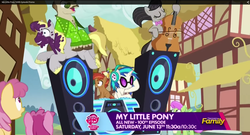 Size: 1600x861 | Tagged: safe, screencap, button mash, dizzy twister, dj pon-3, hugh jelly, merry may, neon lights, octavia melody, orange swirl, rising star, ruby pinch, vinyl scratch, earth pony, pegasus, pony, unicorn, g4, slice of life (episode), background pony, cello, colt, female, filly, headphones, jelly pony, liquid button, male, mare, musical instrument, stallion, wubcart