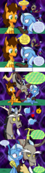 Size: 1280x4921 | Tagged: safe, artist:grandpalove, cheese sandwich, discord, trixie, ask trixie and cheese, g4, apple of discord, comic, dialogue, speech bubble, the grim adventures of billy and mandy, transformation, tumblr