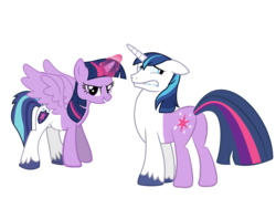 Size: 6310x5000 | Tagged: safe, artist:greenpony32, shining armor, twilight sparkle, alicorn, pony, unicorn, g4, absurd resolution, body swap, butt, clopfic in the comments, duo, fanfic, fanfic art, fanfic cover, female, half, incest, male, mare, modular, partial body swap, plot, ship:shiningsparkle, shipping, simple background, story in the comments, straight, swap, transparent background, twilight sparkle (alicorn), vector, wanna trade?