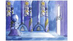 Size: 1024x576 | Tagged: safe, artist:simbaro, lullaby for a princess, castle of the royal pony sisters, interior, traditional art, watercolor painting