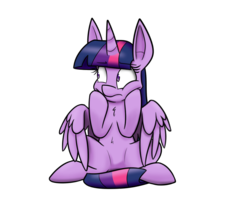 Size: 1000x800 | Tagged: safe, artist:bellspurgebells, twilight sparkle, alicorn, pony, g4, chest fluff, female, mare, simple background, sitting, solo, spread wings, transparent background, twilight sparkle (alicorn)