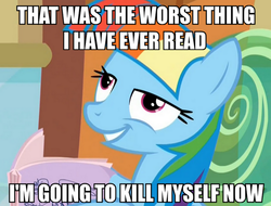 Size: 658x500 | Tagged: safe, screencap, rainbow dash, g4, my little pony: friendship is magic, the lost treasure of griffonstone, exploitable meme, female, image macro, manebow sparkle, meme, reaction image, solo