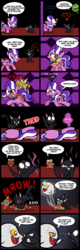 Size: 2000x6280 | Tagged: safe, artist:magerblutooth, diamond tiara, discord, oc, oc:dazzle, cat, earth pony, ghost, goomba, pikmin, pony, comic:diamond and dazzle, g4, boo (super mario), boss, butt, camera, comic, crying, death, female, filly, final boss, foal, fourth wall destruction, giving up the ghost, life bar, owned, pikmin (series), plot, sadistic choice, spirit, super mario bros., tiara, video game, x eyes, x was discord all along