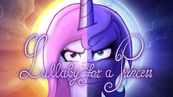 Size: 1280x720 | Tagged: safe, artist:warpout, princess celestia, princess luna, lullaby for a princess, g4, angry, animated at source, floppy ears, glare, gritted teeth, looking at you, moon, pink-mane celestia, s1 luna, sun, title card, video at source, younger, youtube link