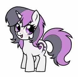 Size: 632x624 | Tagged: safe, artist:unoriginai, oc, oc only, oc:operetta, cute, female, filly, offspring, parent:rumble, parent:sweetie belle, parents:rumbelle, story included