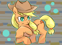 Size: 835x600 | Tagged: safe, artist:tyuubatu, applejack, g4, crying, female, solo