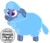 Size: 1159x996 | Tagged: safe, artist:thepantybandit, sheep, :t, cute, floppy ears, looking up, simple background, smiling, solo, tiny ewes, transparent background, vector