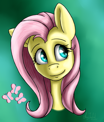 Size: 2565x3000 | Tagged: safe, artist:artyjoyful, fluttershy, g4, female, high res, portrait, smiling, solo