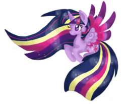 Size: 546x449 | Tagged: safe, artist:chiuuchiuu, twilight sparkle, alicorn, pony, g4, female, mare, rainbow power, simple background, solo, transparent background, twilight sparkle (alicorn)