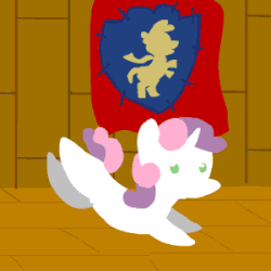 Size: 300x300 | Tagged: safe, artist:caitsith511, sweetie belle, g4, animated, clubhouse, cmc logo, crusaders clubhouse, dancing, do the worm, female, pointy ponies, solo