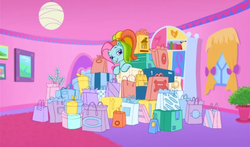 Size: 740x435 | Tagged: safe, screencap, rainbow dash (g3), g3, g3.5, waiting for the winter wishes festival, female, lidded eyes, looking at you, solo