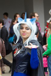 Size: 682x1024 | Tagged: safe, trixie, human, rubronycon, g4, 2015, alicorn amulet, clothes, cosplay, irl, irl human, photo, russian, solo