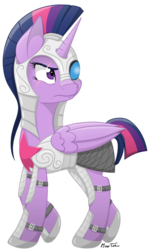 Size: 694x1151 | Tagged: safe, artist:missitofu, twilight sparkle, alicorn, pony, g4, angry, armor, eye scar, female, mare, scar, simple background, solo, transparent background, twilight sparkle (alicorn), war