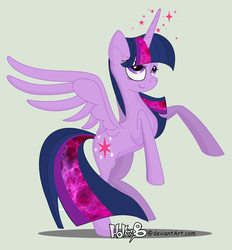 Size: 2504x2704 | Tagged: safe, artist:holleeb, twilight sparkle, alicorn, pony, g4, female, high res, mare, rearing, shadow, signature, solo, twilight sparkle (alicorn)
