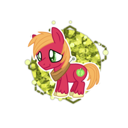 Size: 1024x1024 | Tagged: safe, artist:kazziepones, big macintosh, earth pony, pony, g4, chibi, male, simple background, solo, stallion, transparent background, unshorn fetlocks