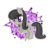 Size: 1024x1024 | Tagged: safe, artist:kazziepones, octavia melody, earth pony, pony, g4, backwards cutie mark, chibi, female, mare, rearing, simple background, solo, transparent background