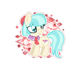 Size: 1024x1024 | Tagged: safe, artist:kazziepones, coco pommel, g4, chibi, female, simple background, solo, transparent background