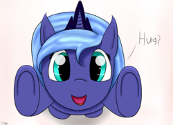 Size: 4150x3000 | Tagged: safe, artist:tlmoonguardian, princess luna, g4, cute, female, filly, hug request, looking at you, lunabetes, solo, underhoof, woona