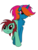 Size: 540x720 | Tagged: safe, artist:furiosthestral, oc, oc only, oc:double dasher, oc:trouble maker, pony, unicorn, conjoined, cute, ettin pony, female, frown, fusion, hair over one eye, magic fail, monster, multiple heads, simple background, transparent background, two heads, weapons-grade cute