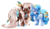 Size: 2838x1662 | Tagged: safe, artist:centchi, oc, oc only, oc:desert flurry, oc:diamond dove, crystal pony, pony, eyes closed, singing