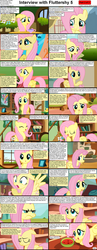 Size: 1282x3304 | Tagged: safe, fluttershy, pegasus, pony, comic:celestia's servant interview, g4, caption, comic, cs captions, cute, female, interview, mare, shyabetes, solo