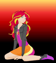 Size: 529x590 | Tagged: safe, artist:rarity-pie, sunset shimmer, equestria girls, g4, solo