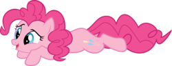 Size: 6500x2483 | Tagged: safe, artist:slb94, pinkie pie, g4, tanks for the memories, cute, diapinkes, prone, simple background, transparent background, vector