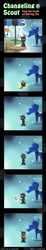 Size: 600x3263 | Tagged: safe, artist:vavacung, princess luna, changeling, comic:changeling-scout, g4, book, comic, dream, dream walker luna, facehoof, funny, pointy ponies