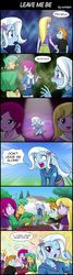 Size: 800x2984 | Tagged: safe, artist:uotapo, fuchsia blush, lavender lace, snails, snips, trixie, human, equestria girls, g4, autophobia, background human, blushing, blushsnails, comic, crying, dialogue, discussion in the comments, female, gibberish, grill, lacesnips, open mouth, shoujo sparkles, speech bubble, steak, teary eyes, trixie and the illusions, tsundere, tsunderixie