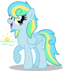 Size: 589x666 | Tagged: safe, artist:equinepalette, oc, oc only, oc:mareattle breeze, pegasus, pony, solo