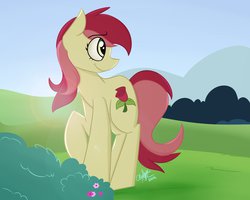 Size: 999x799 | Tagged: safe, artist:artsyambi, roseluck, earth pony, pony, g4, female, lens flare, mare, solo