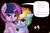 Size: 3600x2400 | Tagged: safe, artist:captainpudgemuffin, applejack, rainbow dash, twilight sparkle, alicorn, pony, g4, :p, bedroom eyes, best pony, blushing, bronybait, cute, dashabetes, dialogue, female, floppy ears, fluffy, high res, hug, lesbian, looking at you, mare, possessive, raised eyebrow, ship:twidash, shipping, smiling, snuggling, teasing, tongue out, twilight sparkle (alicorn), wink