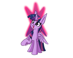 Size: 1000x800 | Tagged: safe, artist:heir-of-rick, part of a set, twilight sparkle, alicorn, pony, g4, cutie mark, female, impossibly large ears, mare, raised hoof, smiling, solo, twilight sparkle (alicorn)