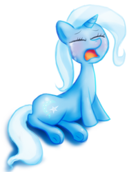 Size: 512x640 | Tagged: safe, artist:remyroez, trixie, pony, unicorn, g4, crying, female, mare, simple background, solo
