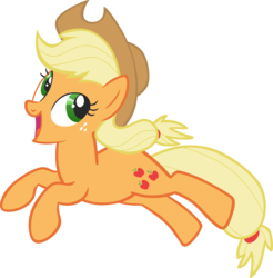 Size: 7256x7381 | Tagged: safe, artist:greseres, applejack, friendship is magic, g4, absurd resolution, female, happy, jumping, simple background, solo, transparent background, vector