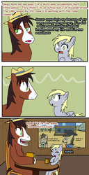 Size: 3177x6229 | Tagged: safe, artist:helsaabi, derpy hooves, doctor whooves, sheriff silverstar, time turner, trouble shoes, earth pony, pegasus, pony, appleoosa's most wanted, g4, derpyshoes, hat, love triangle, male, shipping, stallion, straight, trouble hooves, unshorn fetlocks