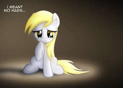 Size: 3017x2155 | Tagged: safe, artist:ikuvaito, derpy hooves, pegasus, pony, g4, female, high res, mare, sad, solo