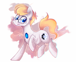 Size: 1600x1300 | Tagged: safe, artist:mirtash, earth pony, pony, rcf community, glasses, male, ponified, portal 2, solo, wheatley