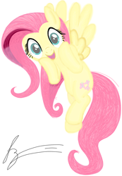 Size: 1085x1566 | Tagged: safe, artist:jessesmash32, fluttershy, pony, g4, female, signature, simple background, solo, white background