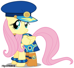 Size: 3252x3000 | Tagged: safe, artist:brony-works, admiral fairy flight, fluttershy, g4, testing testing 1-2-3, ancient wonderbolts uniform, female, high res, simple background, solo, transparent background, vector