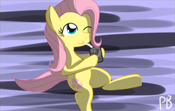 Size: 3850x2450 | Tagged: safe, artist:penguinpotential, fluttershy, g4, female, high res, juice box, solo