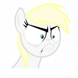 Size: 2000x2000 | Tagged: safe, artist:anonymous, artist:dasprid, edit, oc, oc only, oc:aryanne, :c, alternate eye color, angry, bust, close-up, displeased, do i look angry, eyebrows down, high res, portrait, reaction image, simple background, solo, transparent background, vector