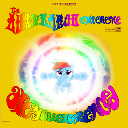 Size: 2034x2034 | Tagged: safe, rainbow dash, pegasus, pony, fanfic:austraeoh, g4, album cover, are you experienced, fanfic, fanfic art, female, fimfiction, high res, jimi hendrix, jimi hendrix experience, mare, parody, ponified, ponified album cover, sedna, solo, sonic rainboom