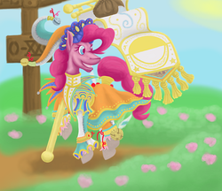 Size: 1024x884 | Tagged: safe, artist:madness-with-reason, pinkie pie, g4, female, major arcana, solo, tarot, the fool
