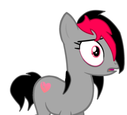 Size: 990x900 | Tagged: safe, artist:lazerblues, oc, oc only, oc:miss eri, earth pony, pony, black and red mane, emo, solo, two toned mane