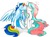 Size: 2223x1629 | Tagged: safe, artist:pitterpaint, oc, oc only, oc:niagara falls, oc:sky rocket, couple, female, male, oc x oc, offspring, offspring shipping, parent:bulk biceps, parent:fluttershy, parent:rainbow dash, parent:soarin', parents:flutterbulk, parents:soarindash, shipping, straight, traditional art