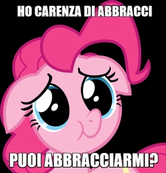 Size: 455x474 | Tagged: safe, pinkie pie, g4, image macro, italian, meme, translated in the comments
