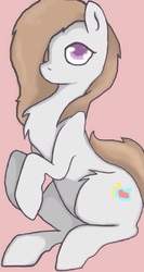 Size: 510x960 | Tagged: safe, artist:serenity, oc, oc only, oc:serenity, earth pony, pony, base used, chest fluff, cutie mark, female, hooves, looking up, mare, sitting, solo