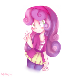 Size: 1000x1000 | Tagged: safe, artist:twilytrinky, sweetie belle, equestria girls, g4, female, humanized, solo